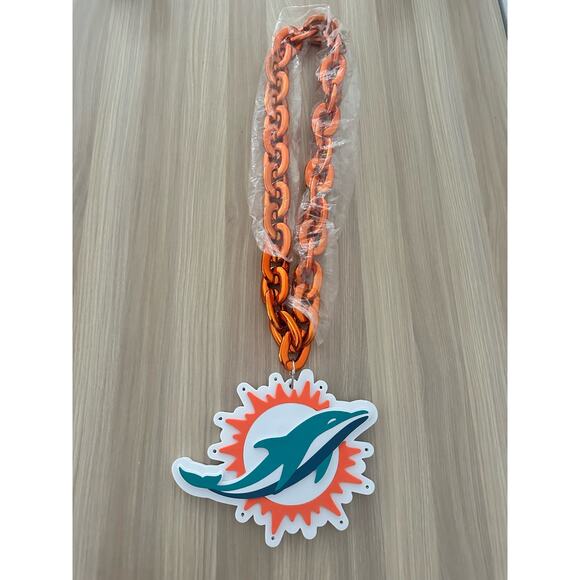 NFL Jewelry - Miami Dolphins light up chain NWT NFL Football game day 305 turn over chain